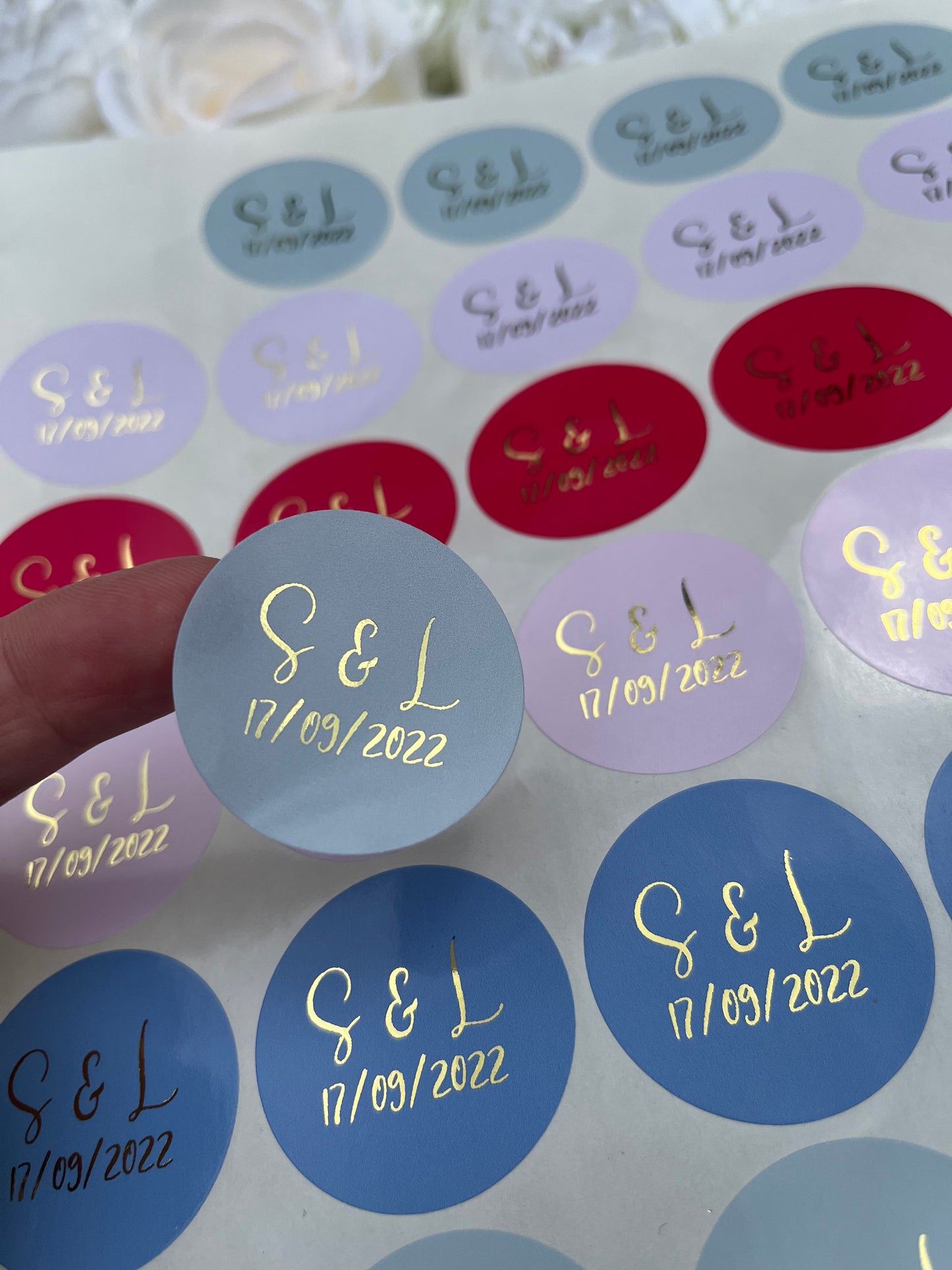 Luxury Foil Stickers•Personalised Foil Stickers•Wedding Stickers•Real Foil•Luxury Foil Label•Foil Labels