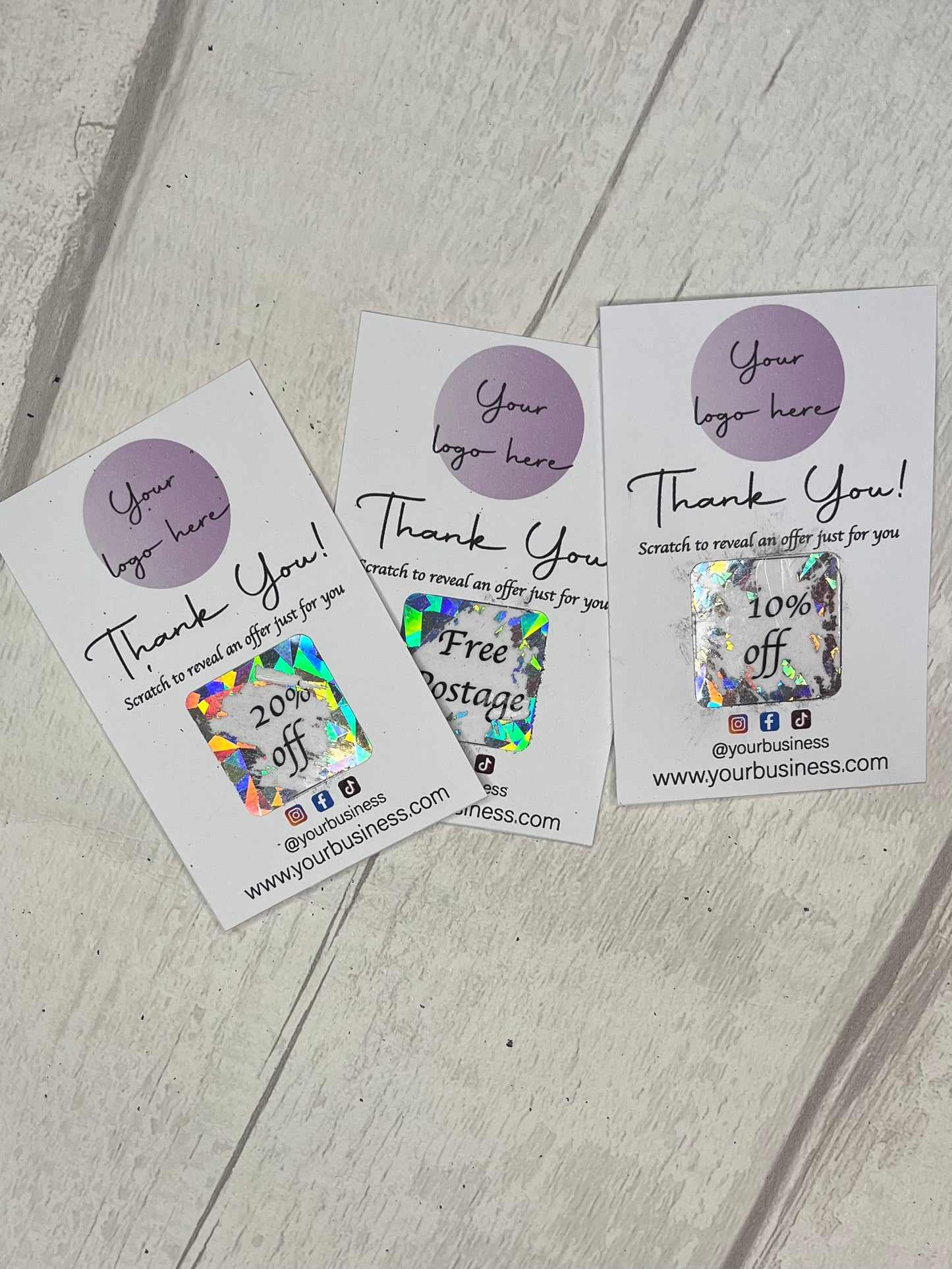 Business Scratch Cards•Personalised Scratch Cards• Holographic Scratch Cards• Personalised Business Scratch Card•Logo Scratch Cards