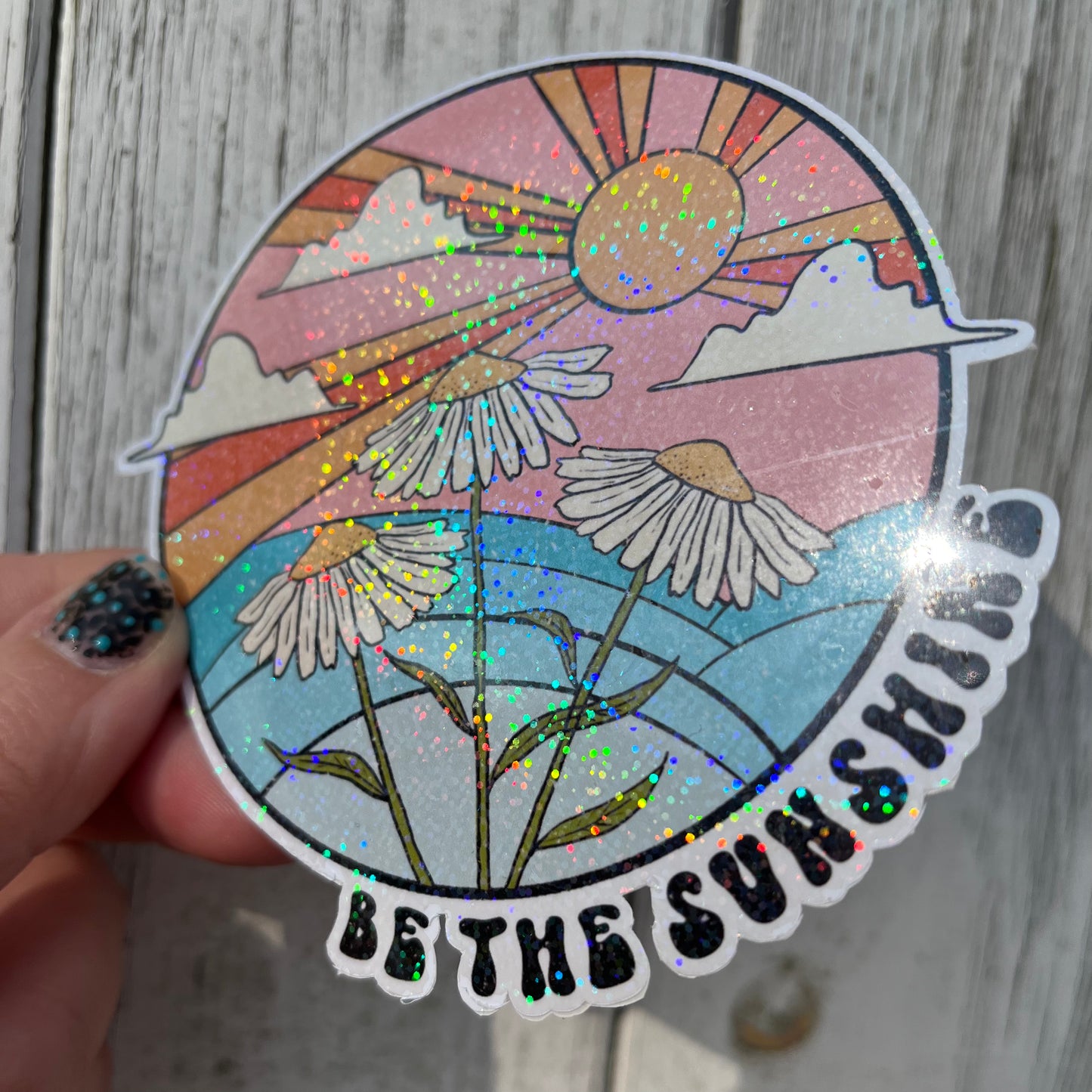 Be The Sunshine sticker, laptop sticker, tablet sticker, journalling