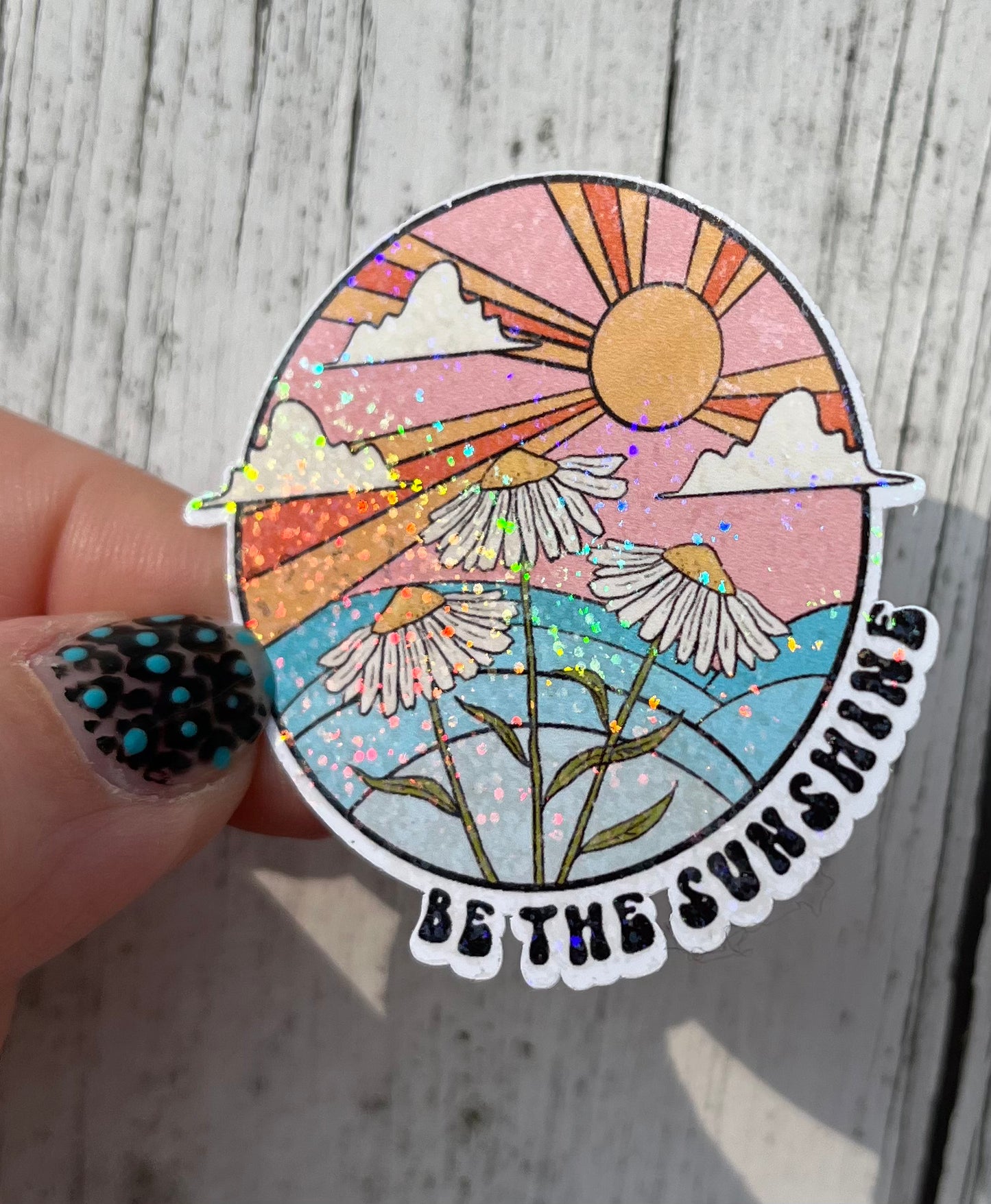 Be The Sunshine sticker, laptop sticker, tablet sticker, journalling