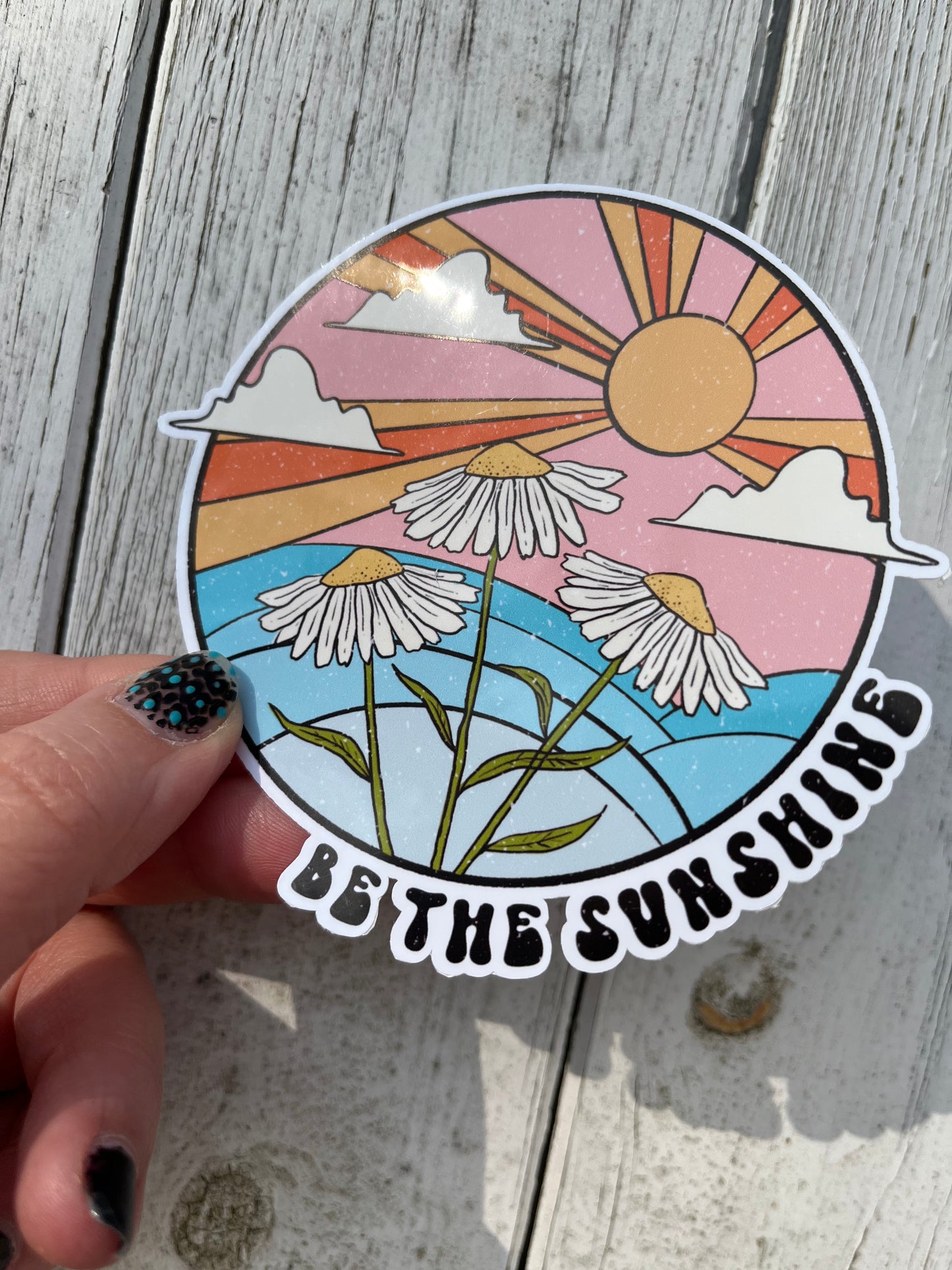 Be The Sunshine sticker, laptop sticker, tablet sticker, journalling