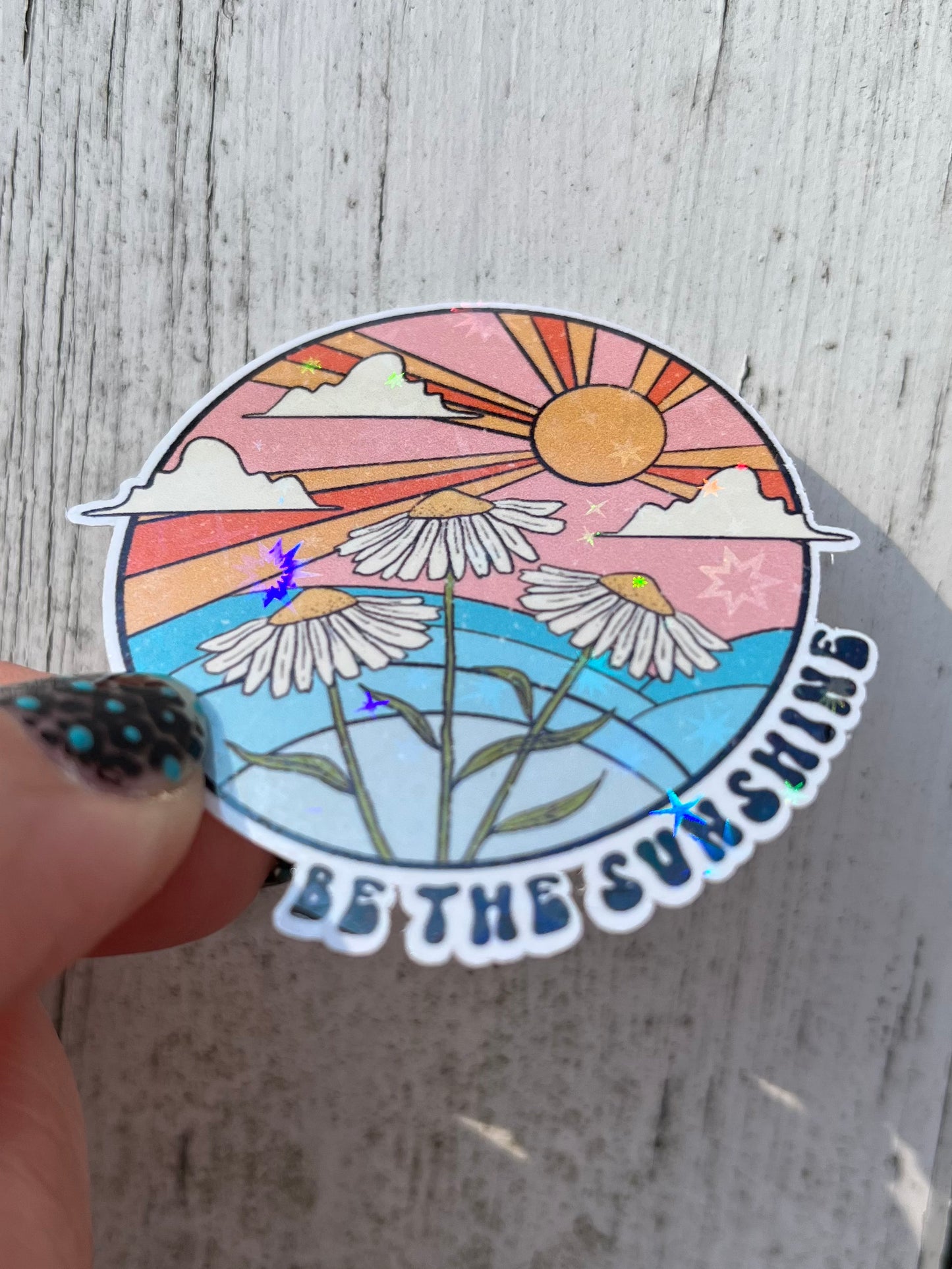 Be The Sunshine sticker, laptop sticker, tablet sticker, journalling