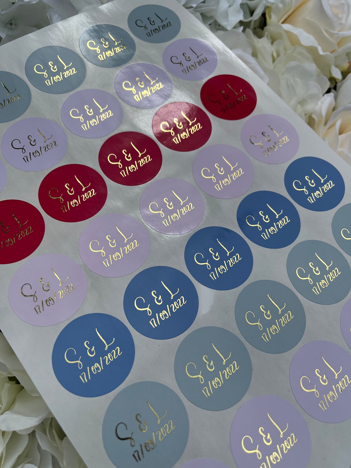 Luxury Foil Stickers•Personalised Foil Stickers•Wedding Stickers•Real Foil•Luxury Foil Label•Foil Labels