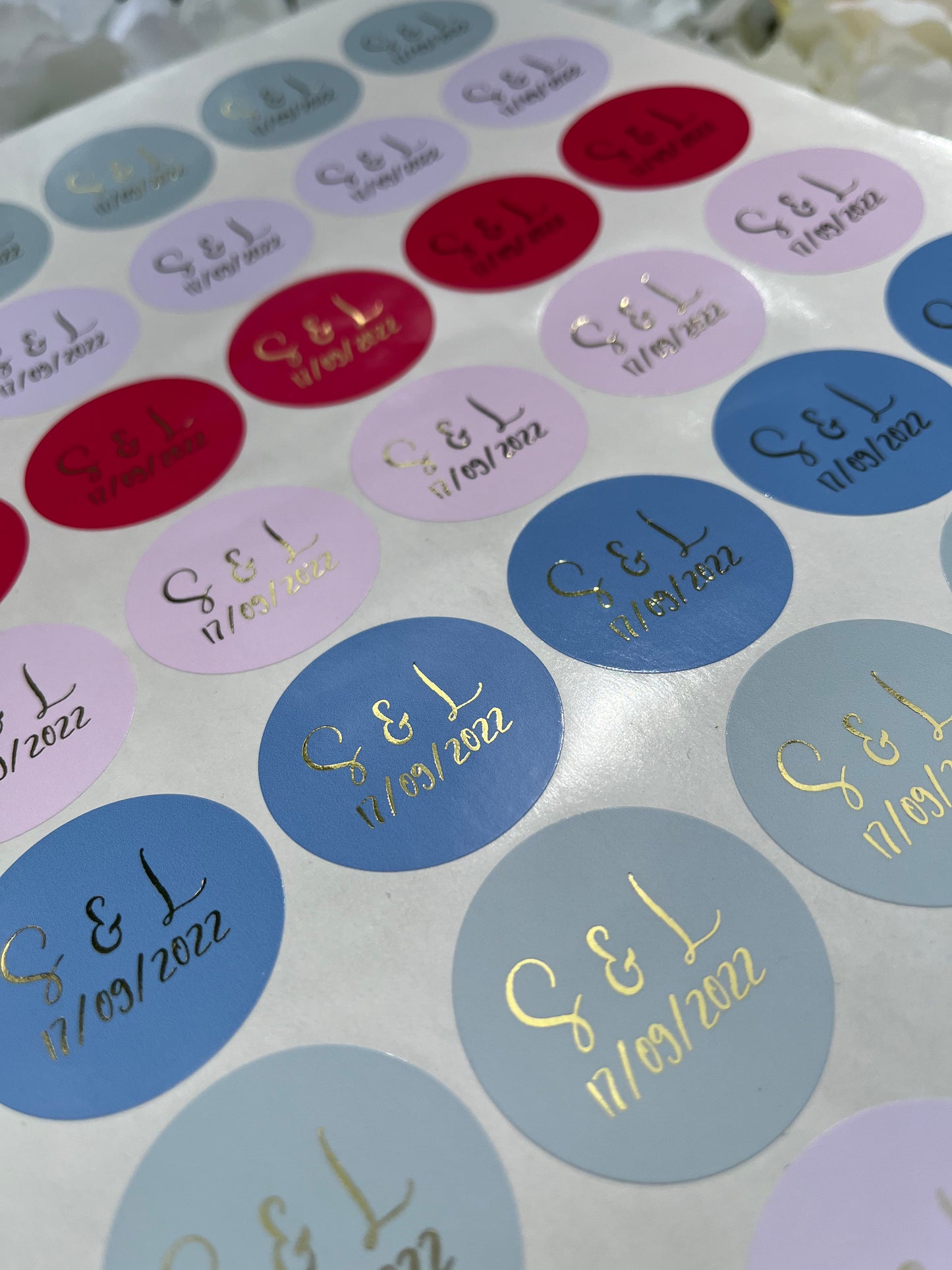 Luxury Foil Stickers•Personalised Foil Stickers•Wedding Stickers•Real Foil•Luxury Foil Label•Foil Labels